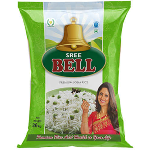 Sree Bell Green Box Sona Masoori Rice 26Kgs